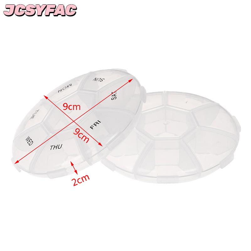 JCSYFAC กล่องยาวงกลม7ช่องรอบรายวันรายสัปดาห์แท็บเล็ตกรณี Splitter ยา ราคา 20 บาท*ส่งฟรี