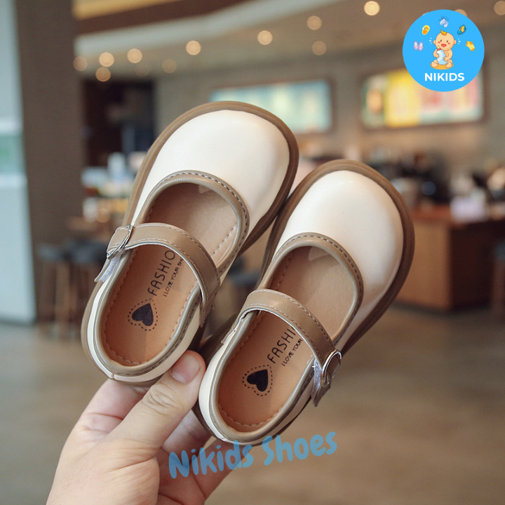 Giày búp bê vintage cho bé gái 2-10 tuổi da PU mềm