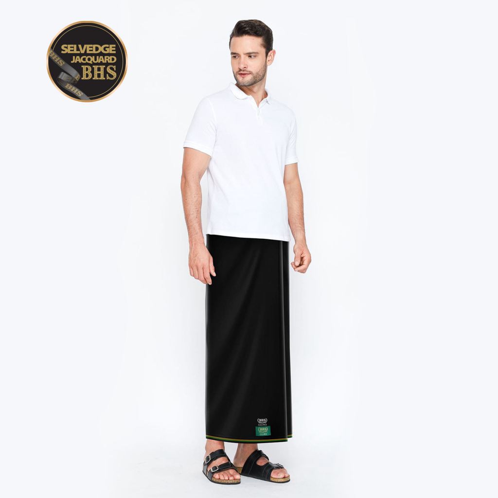 Sarung BHS Cosmo Hitam Polos 01 Harga 385,000 rupiah*Gratis Ongkir