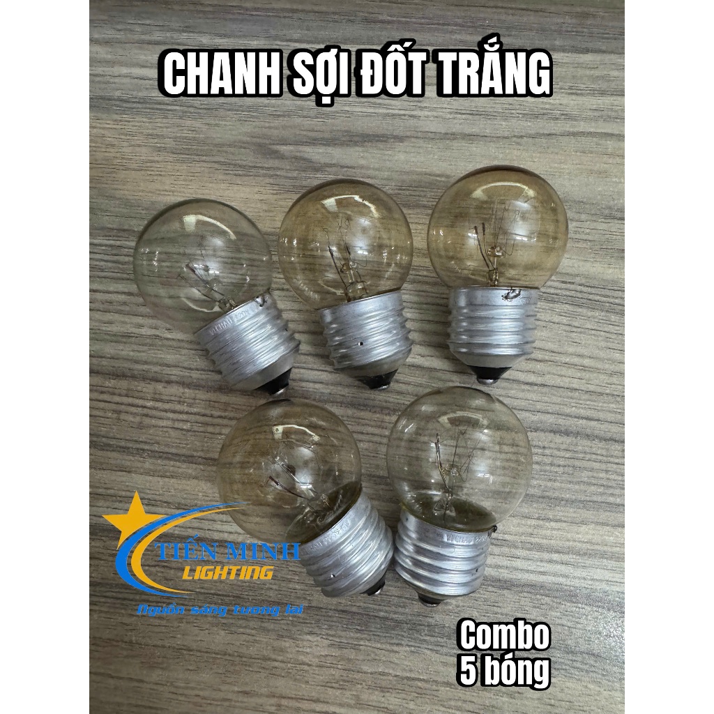 [COMBO GIÁ RẺ] Bóng Chanh Sợi Đốt 5W Bóng Chanh dây Tóc Vàng & Trắng Thắp sáng, Sưởi Ấm Gia Cầm