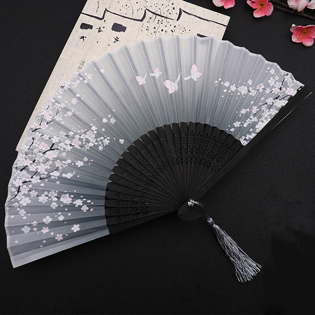 ZM6J3J Thanh lịch Đa-mô hình Đầy màu sắc Món Quà mùa hè Handmade Tre Gỗ Fan Hâm Mộ gấp Múa Hand Fan Fan Thủ Công Mỹ Nghệ Trang Trí nội thất - 5