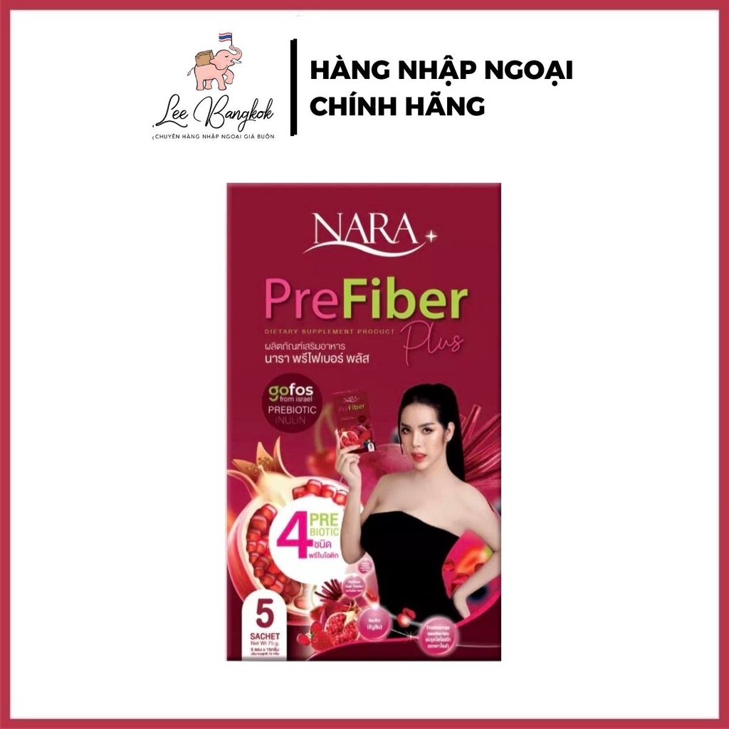[05/2024] Hộp 5 Gói Thạch Giảm Cân Prefiber Plus Nara Thái Lan Chính Hãng