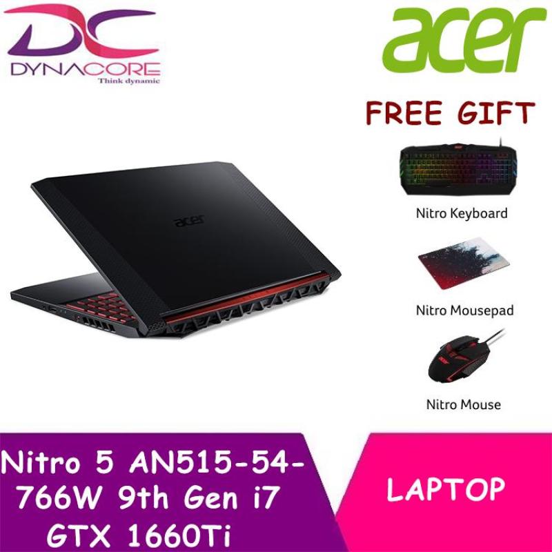 Acer Nitro 5 AN515 54 766W with the Latest 9th Gen i7 Intel Processor and GTX 1660Ti Graphics - Free Gift with Purchase