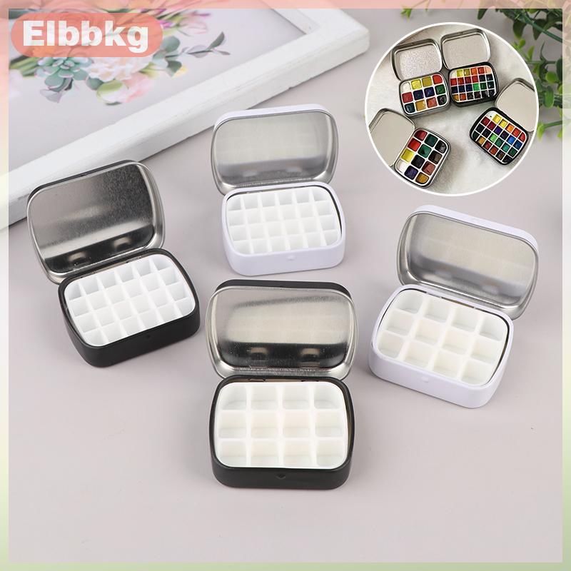 Elbbkg Xách Tay Rỗng Màu Nước Hộp Thiếc 12 24 Lưới Mini Màu Nước Sơn Bảng Màu Du Lịch Sơn Sơn Khay Nghệ Thuật Nguồn Cung Cấp