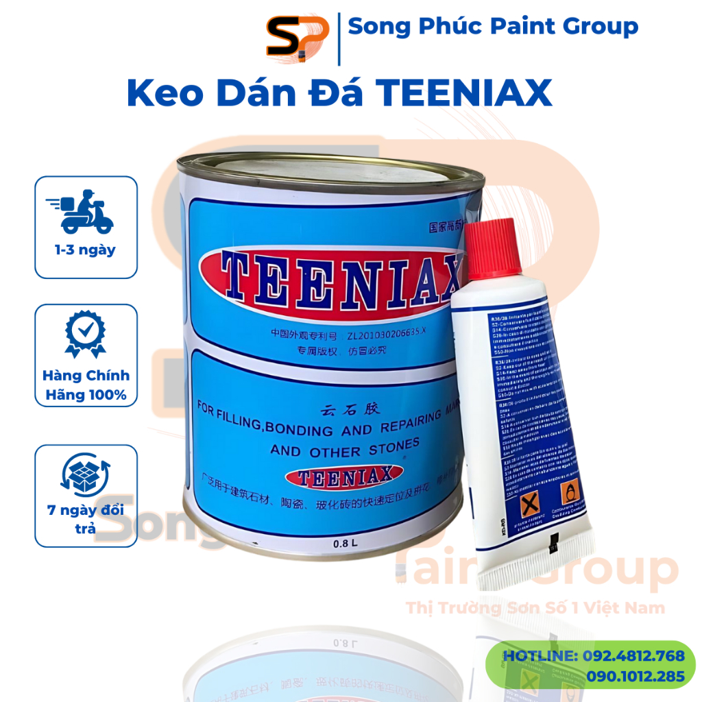 Bộ Keo dán đá, gạch, đá hoa cương 2 thành phần Teeniax