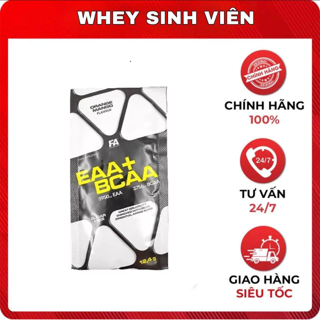Gói dùng thử Sample FA EAA + BCAA 12.4g – Hỗ Trợ Tập Luyện, Chống Mất Cơ - Whey Sinh Viên HP