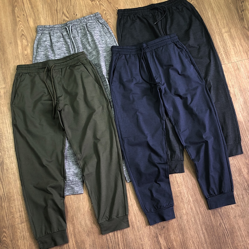 New original Uniqlo Island of the original goods!Fitting room U home men high thin elastic beam foot trousers slacks breathable quick-drying movement New Japan