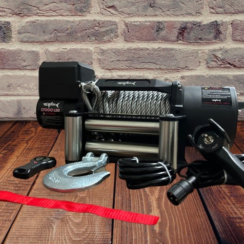 PROMO- WINCH SHARK 17000 LBS 8 TON SLING BAJA 12V Harga 9,700,000 rupiah*Gratis Ongkir