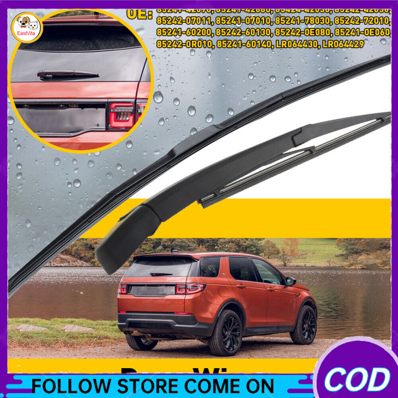 Rear Windshield Wiper Arm Blade Set Compatible For 2009-2013 Matrix 2008-2016 Land Cruiser 2015-2020 Discovery Sport Edition Replaces 85241-42070 LR064429