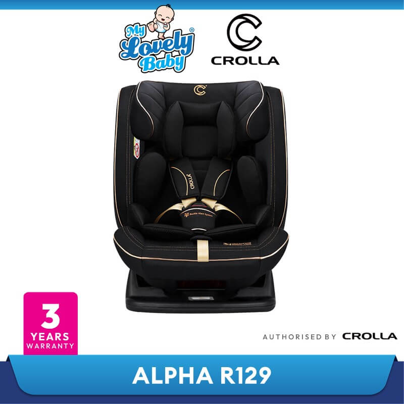 Crolla Alpha R129 Gold Car Seat with Buckle System Alert (New Born to 150cm) - My Lovely Baby