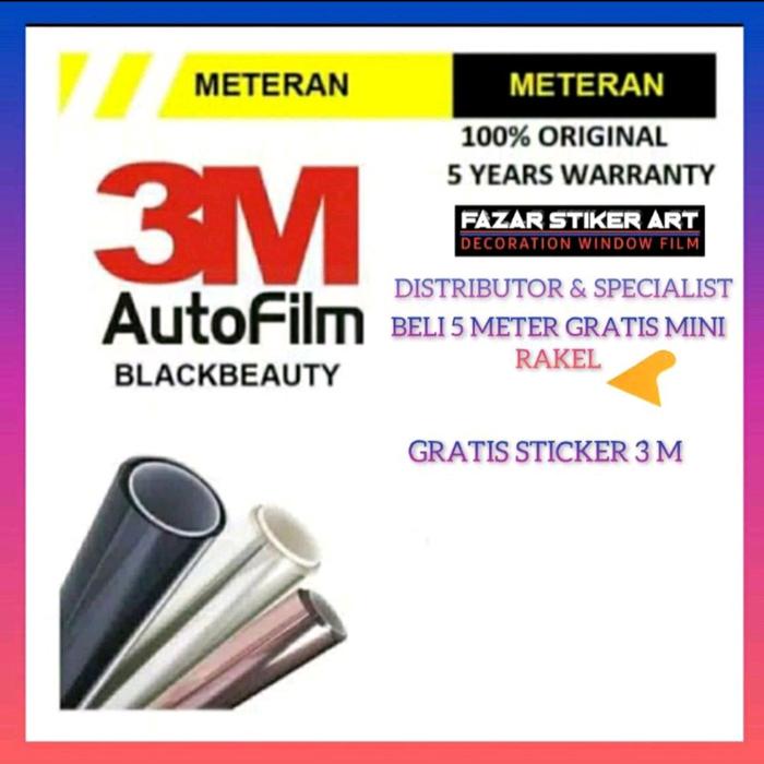 KACA FILM 3M / KACA FILM BLACK BEAUTY / KACA FILM 3M MOBIL / KACA FILM KANTOR / KACA FILM 3M ANTI GORES KACA FILM 3M BLACK BEAUTY ORIGINAL - 3M 80% BB, 150CM X 25CM Harga 37,500 rupiah*Gratis Ongkir