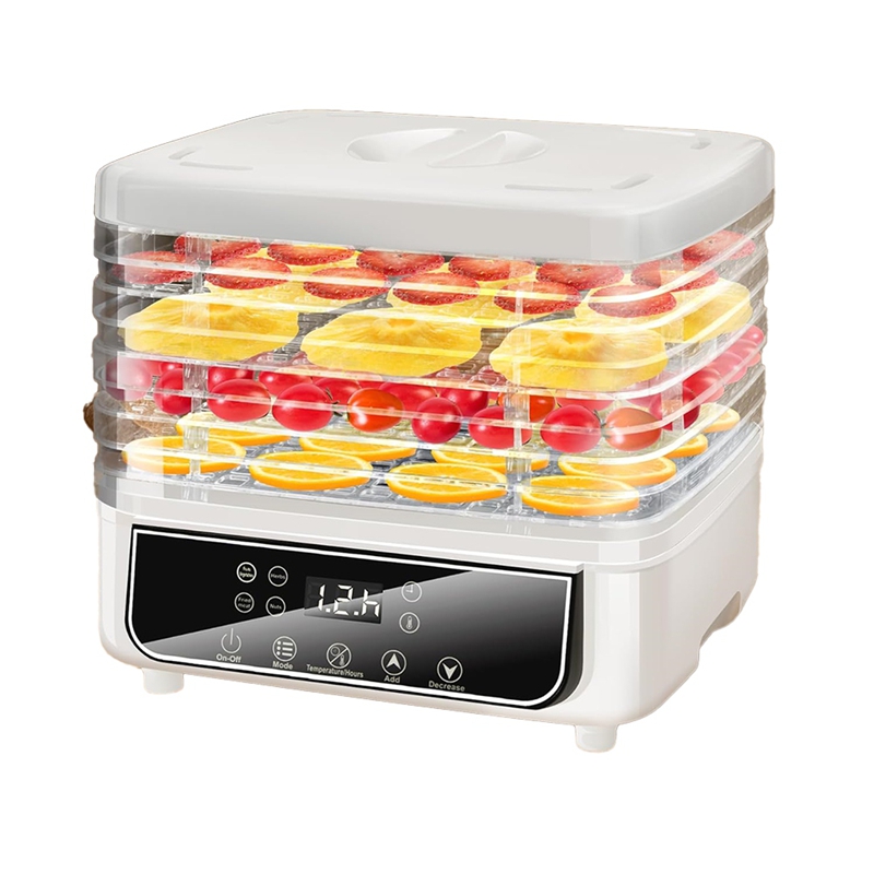 For Fruits Compatible Dehydrator with 5 Compartments, Food Dehydrator Featuring 72-Hour Timer Eu Plug
