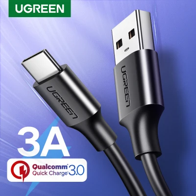 UGREEN USB 3A Type C Charger Cable for Samsung Galaxy A70/SAMSUNG S10/S9/S8/Note 10/Note 9/Note 8/Redmi Note 8 Pro/Huawei P30/P30 Pro/Mate 30/Mate 30 Pro/LG V40
