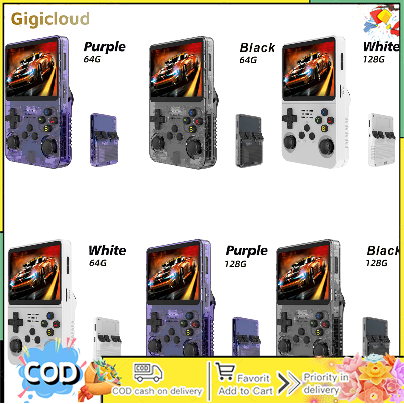R36S Retro Handheld Game Console 3.5-Inch IPS Screen Mini Retro Game Console With 3500mAh Rechargeable Battery For Men Women ราคา  9,378 บาท*ส่งฟรี