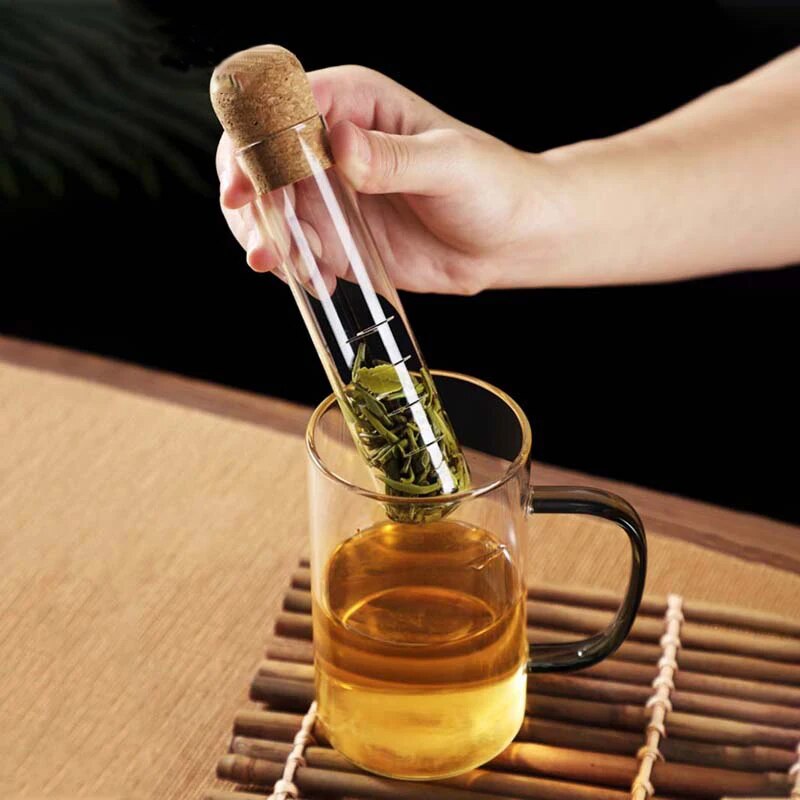 Ống đồ dùng Infuser sáng tạo Ống thủy tinh thiết kế bộ lọc trà cho Mug Fancy