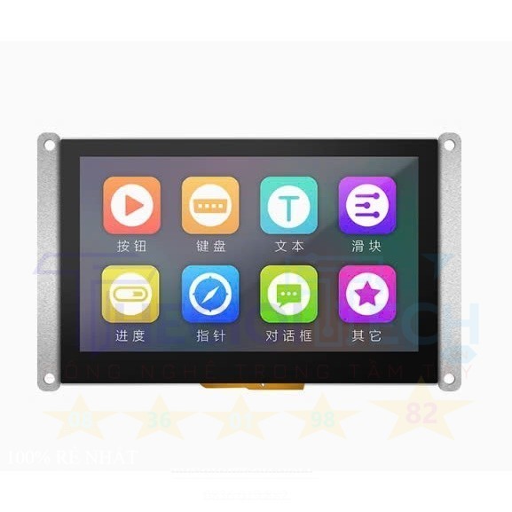 TH Màn Hình Cảm ứng Nối Tiếp 4.3 7 10.1 Inch Dòng TJC X3 X5 LCD Thông Minh HMI TJC8048X570_011C hỗ trợ âm thanh - Điện dung C - 4.3 inch không vỏ T1