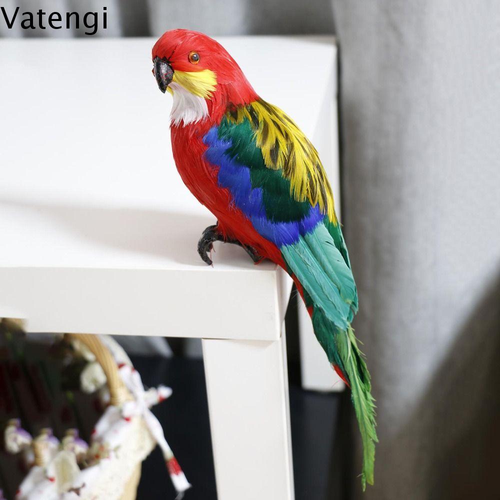 VATENGI Đầy màu sắc Tượng Vẹt mô phỏng Thủ công Lông vũ Tượng Macaw Sáng Tạo Hoạt hình Trang trí mô hình chim Vẹt Macaw Giá 189,470 Đồng*Miễn phí vận chuyển