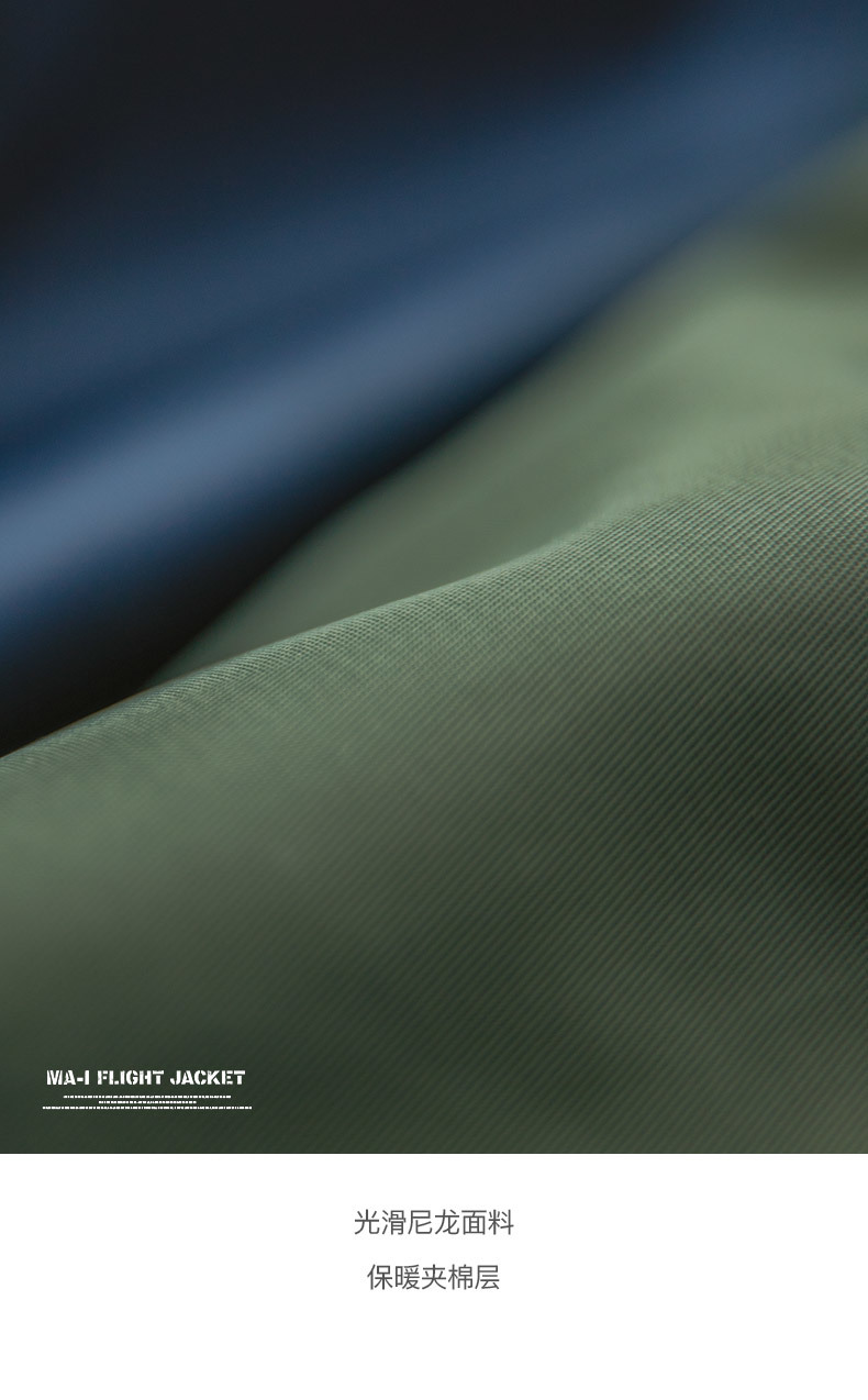 Madden Workwear   American R Army Green MA-1 Short Flight Jacket Warm Thick Cotton Coat for Men Trendy · v4