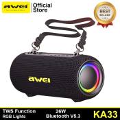 Awei KA33 Waterproof Bluetooth Speaker with Explosive Bass, 26W