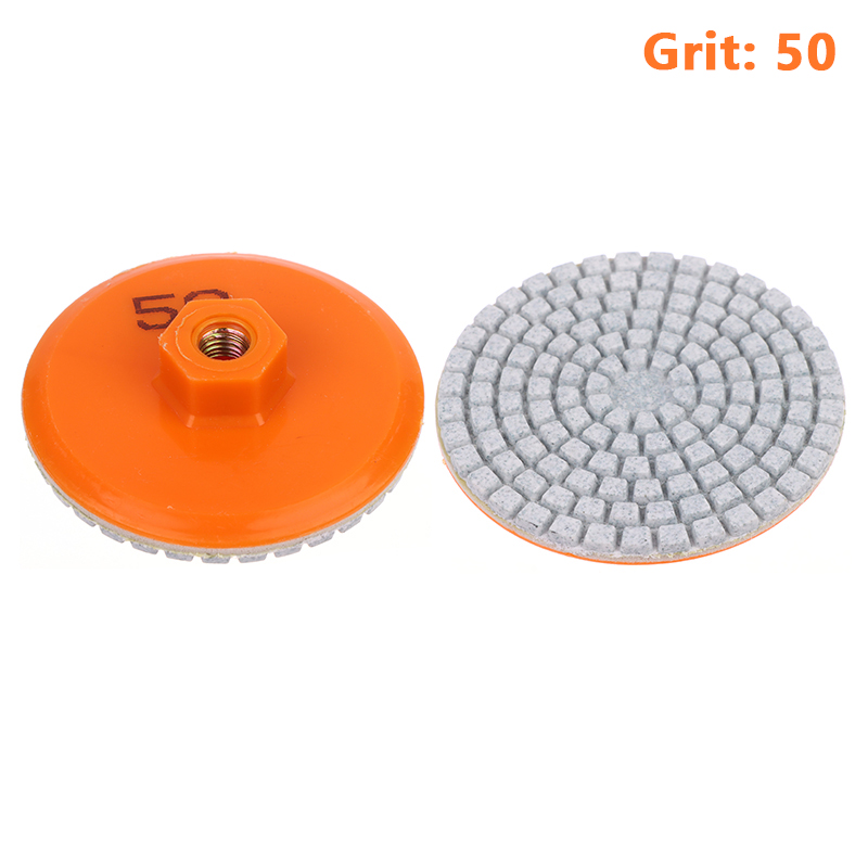 [four seasonspet] Mài đá Granite ĐÁ BÊ TÔNG đá cẩm thạch thạch anh công cụ mài mòn 3 inch 80 mét tích hợp kim cương ướt Khô đánh bóng pad với backer