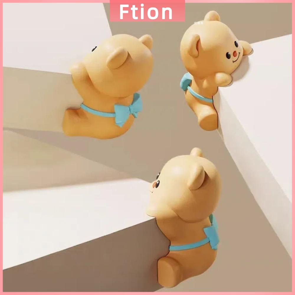 FTION Gấu bơ dễ thương Bảo vệ góc bàn Mềm mại PVC. Bảo vệ cạnh an toàn Di động An toàn cho trẻ em Góc chống va chạm dành cho trẻ em
