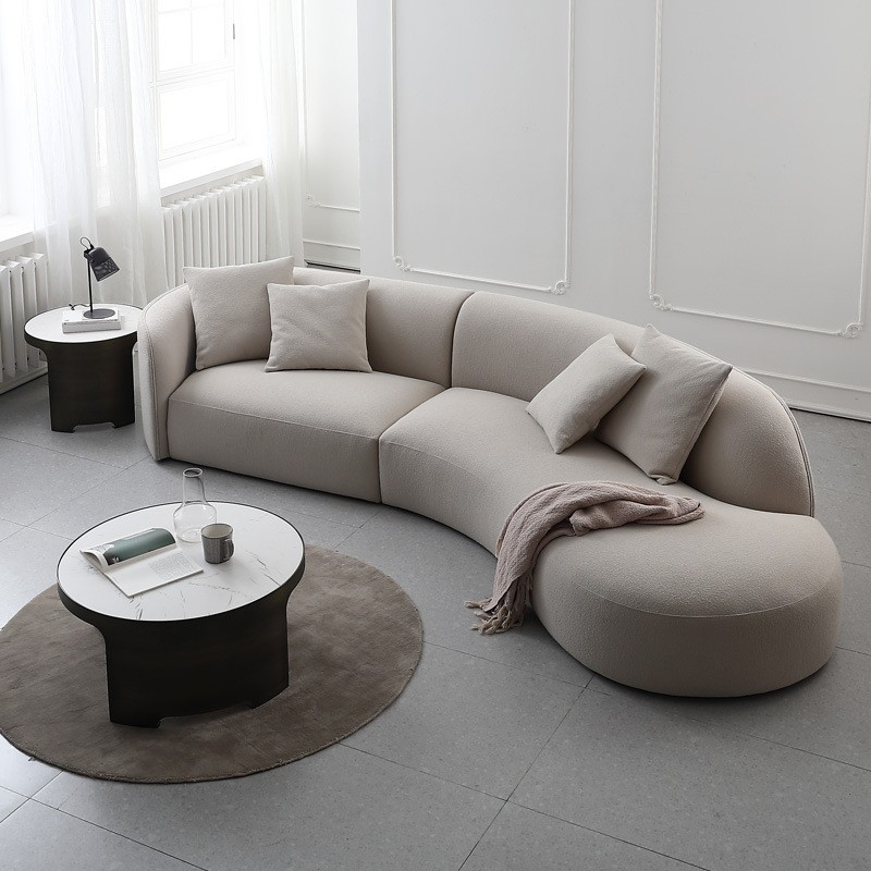 Italian Luxury Cloth Sofa Postmodern Designer Furniture Customized Large Villa Living Room Sofa Combination · v4