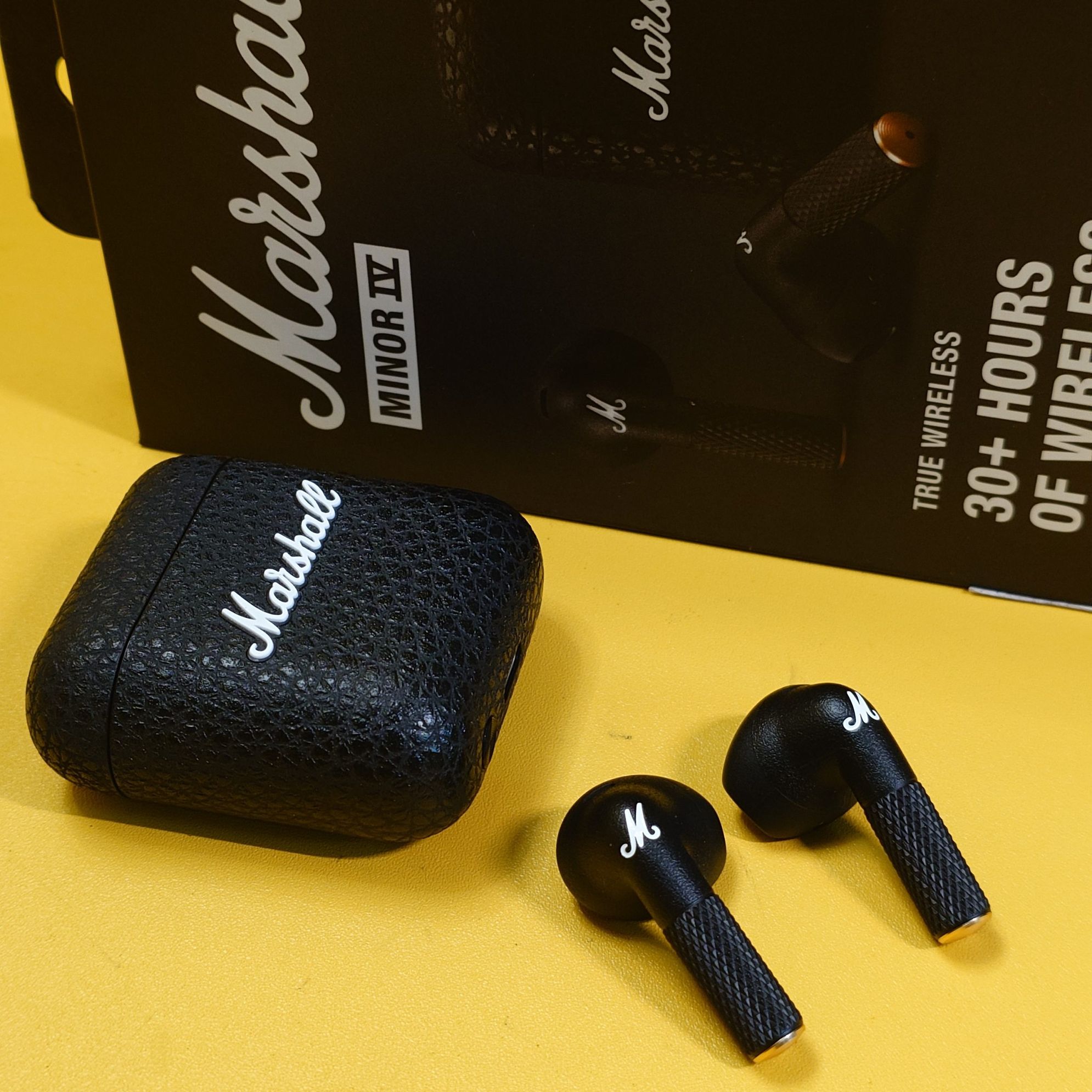 Tai nghe Marshall Minor IV cũ Fullbox siêu lướt còn bảo hành - True Wireless thiết kế mở, âm thanh mạnh mẽ