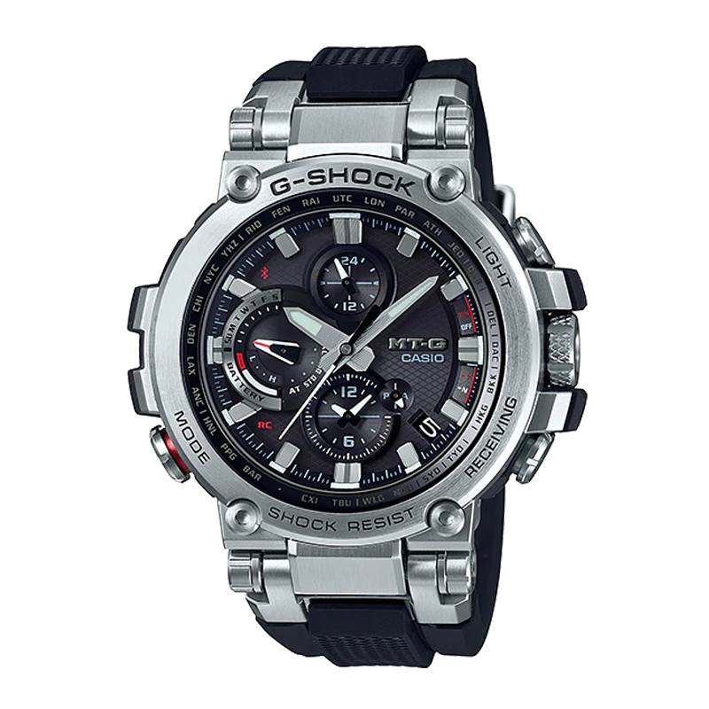 Đồng Hồ Nam Dây Nhựa Casio G-Shock MTG-B1000-1A Kính Saphire| Năng lượng mặt trời | MTG-B1000-1ADR
