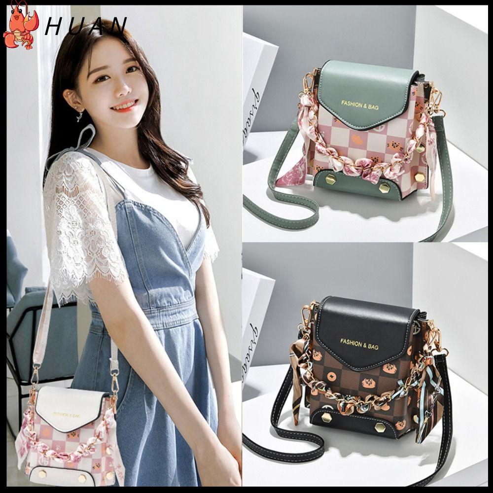 HUAN Tất cả phù hợp Túi đeo vai Dây đeo rộng Trọng lượng nhẹ Túi đưa thư Thời trang Bền Túi vuông