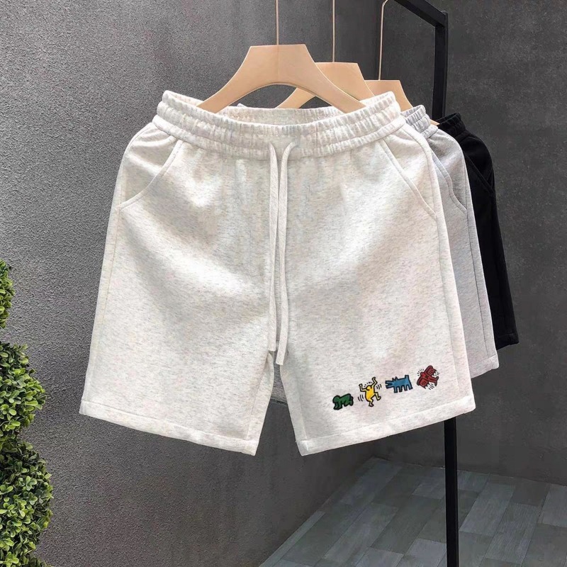 Phong cách Trung Quốc Mới quần short nam mùa hè Retro mới in giảm béo thời trang quần ống đứng giản dị