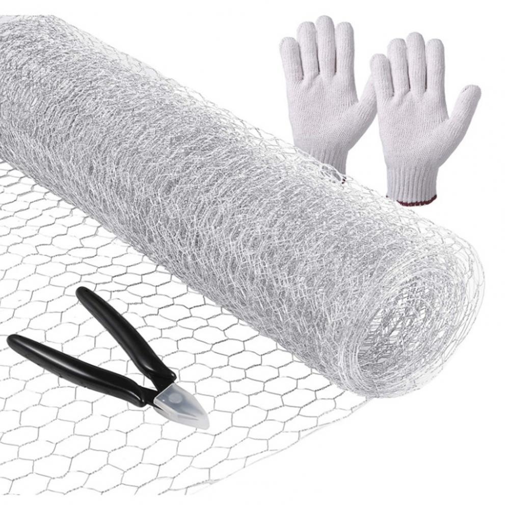 Metal Wire Mesh Hexagonal with Compact Holes Metal Household Chicken Wire for Farm Garden Netting