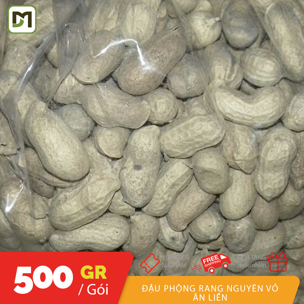 500gr đậu phộng sấy khô nguyên vỏ ăn liền