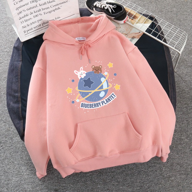 [FREESHIP]Áo Khoác HOODIE Nam Nữ BERRY Chất Vải Dày Dặn Ấm Áp Shiny Sunday WAH 033