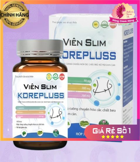 [HÀNG CHÍNH HÃNG] Viên uống hỗ trợ giảm béo Slim Kore Plus 30 Viên Giúp giảm cảm giác thèm ăn, tăng phân giải mỡ thừa GCJL1