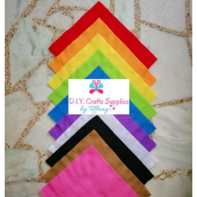 Soft Felt Cloth per piece 9 by 11 inches for DIY keychain and hair accessories