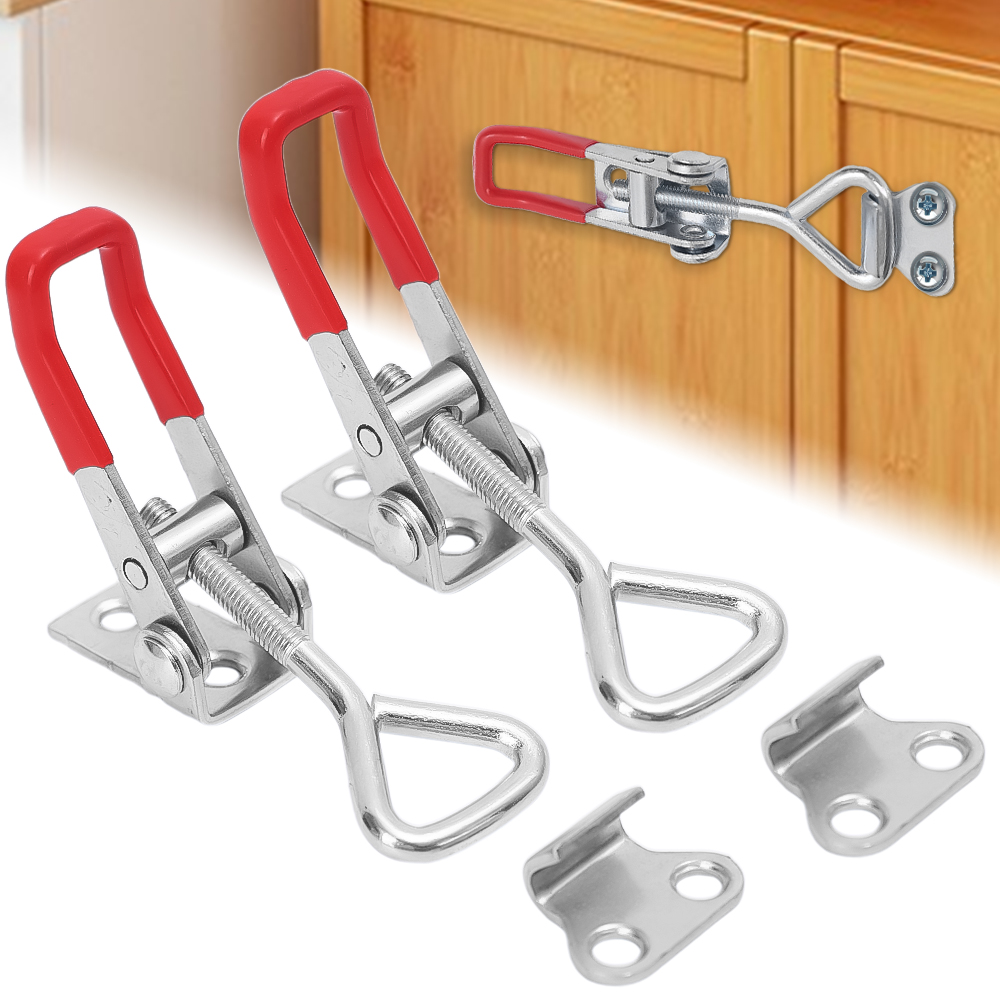 1/2 cái kẹp dây khóa rút khóa bản lề kim loại Chốt đẩy kéo nhả nhanh có thể điều chỉnh cho tủ quần áo hộp công cụ