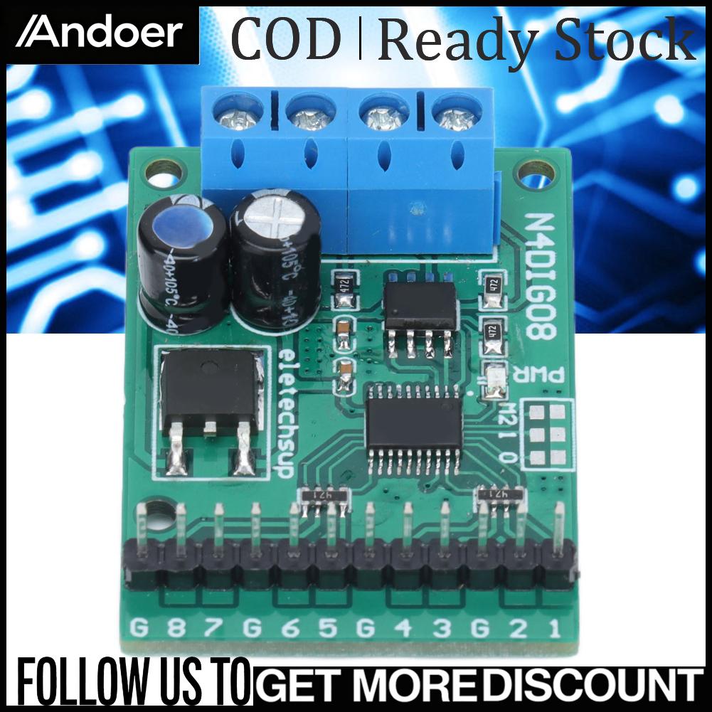 Andoer คณะกรรมการควบคุมอินพุตเอาต์พุตโมดูลควบคุมทนทาน N4DIG08 RS485 สำหรับ DIY ราคา 144 บาท*ส่งฟรี