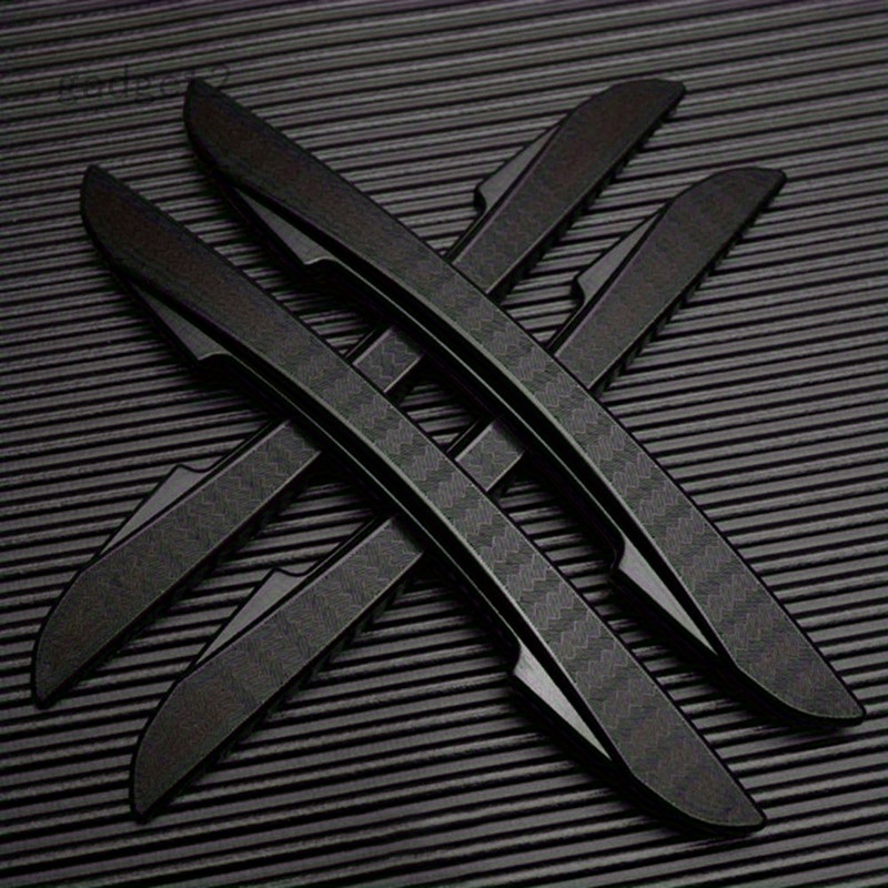 4pcs Anti-Scratch Door Edge Guards - Durable PVC with Textured Grip, Black Modern Aesthetic Universal Fit for Car Rearview Mirrors, Furniture & Door Protection ราคา 177 บาท*ส่งฟรี