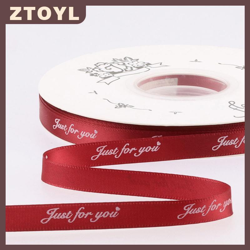 ZTOYL 1cm Colorful Wedding Love Ribbons Just For You Printed Polyester Ribbon For Wedding Decor Romantic Gifts Wrapping Ribbons