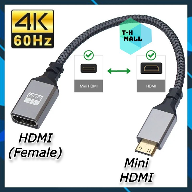 Đầu cáp chuyển đổi mini / micro hdmi sang hdmi hỗ trợ 4k 8k 60hz cho máy tính xách tay camera hdtv máy quay phim
