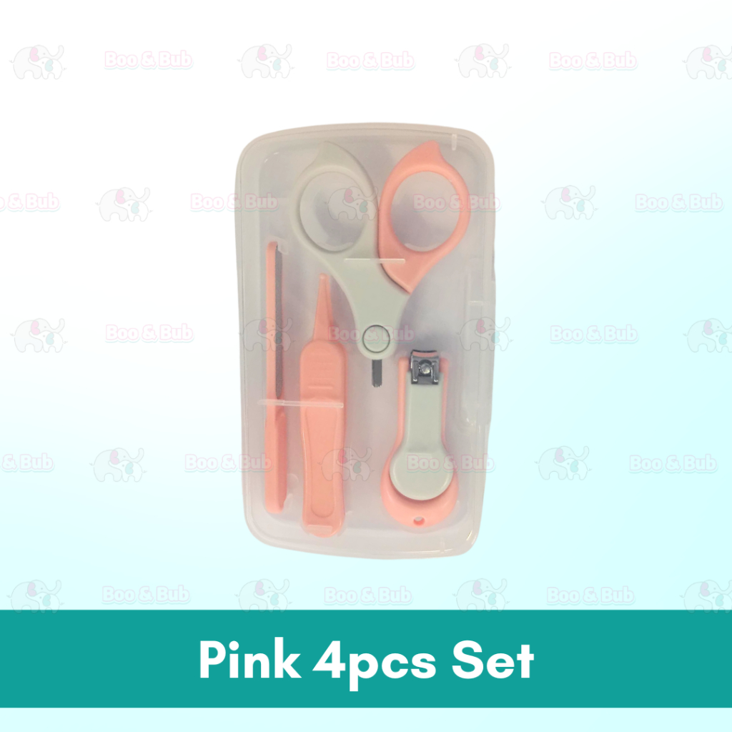 🌟4pcs🌟 Newborn Baby Nail Care Set Kit | Cute Infant Finger Trimmer Scissors Nail Clippers Cartoon Animal Storage
