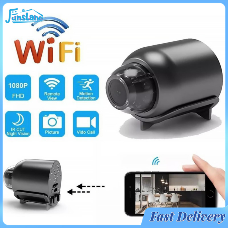 FunsLane X5 Mini Camera 1080P Camera Easy Operating Clear Night Vision Lightweight Portable Premium Cams Motion Detection Camera ราคา 245 บาท*ส่งฟรี