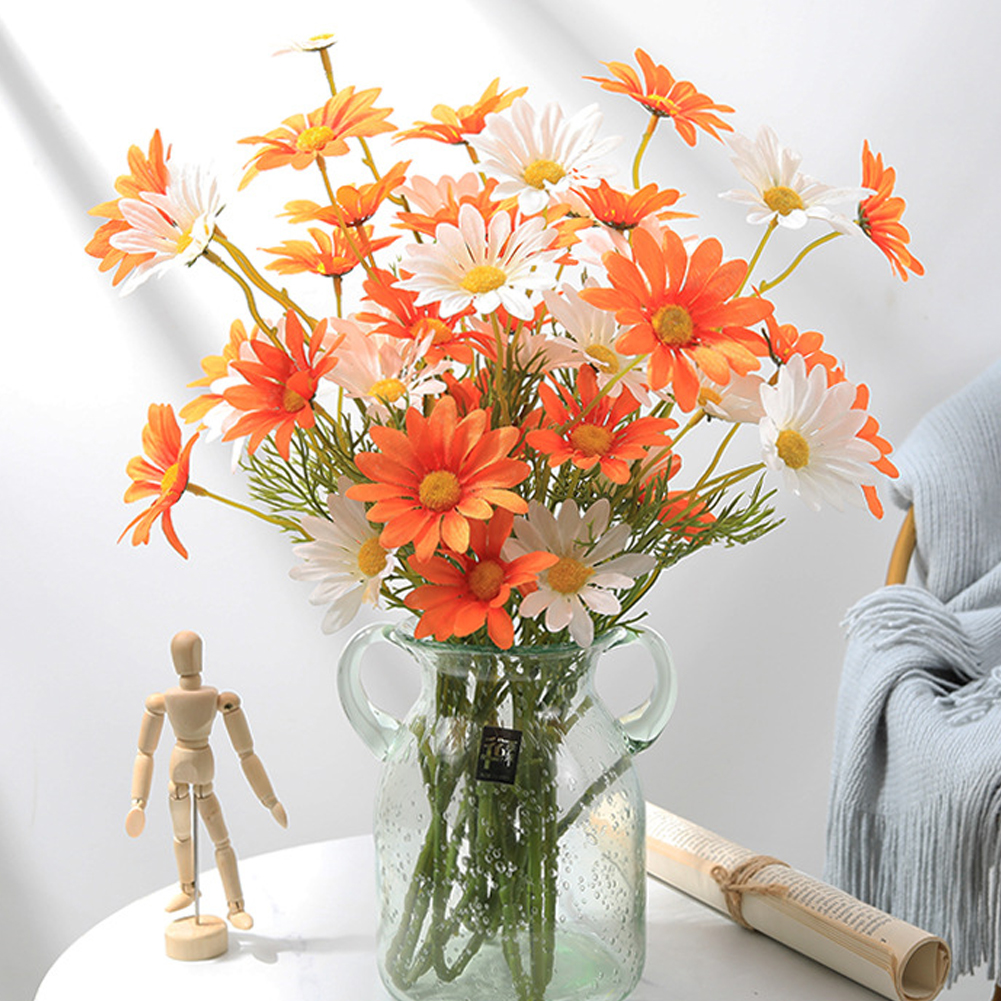 Hittime Hoa Cúc Giả 53Cm Hoa Giả 5 Đầu Bình Hoa Trang Trí Nhà Tiệc, Nhiếp Ảnh Hoa