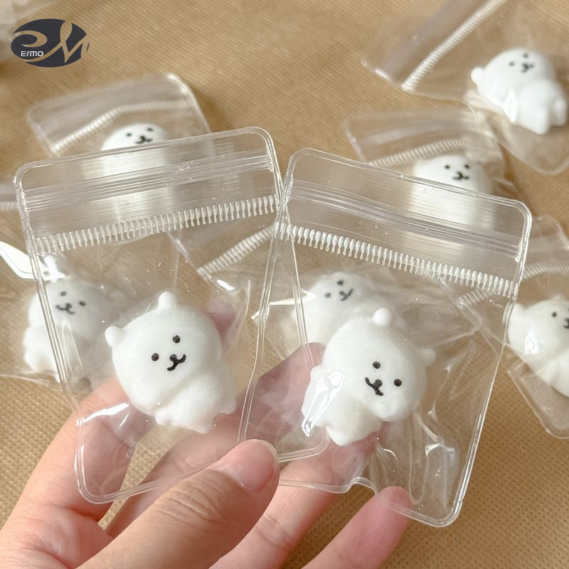 ERMO Cute Mini Bear Squishy Toy Stress Relief Soft TPR Playful Animal Squeeze Fun for Adults and Kids ราคา 17 บาท*ส่งฟรี