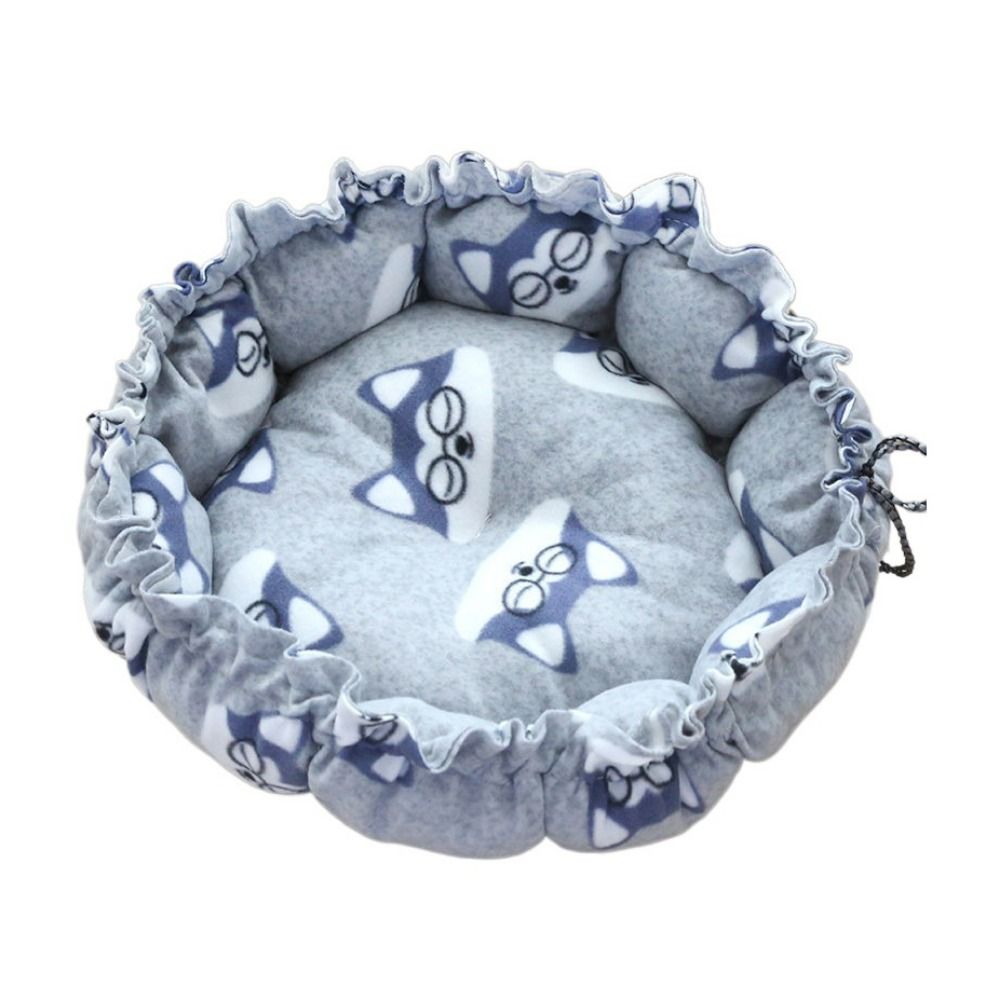 FDGED Plush Winter Cat Kennel Cloth Soft Cat Pumpkin Nest Dog Bed House Round Cat Soft Bed Kitten - 6