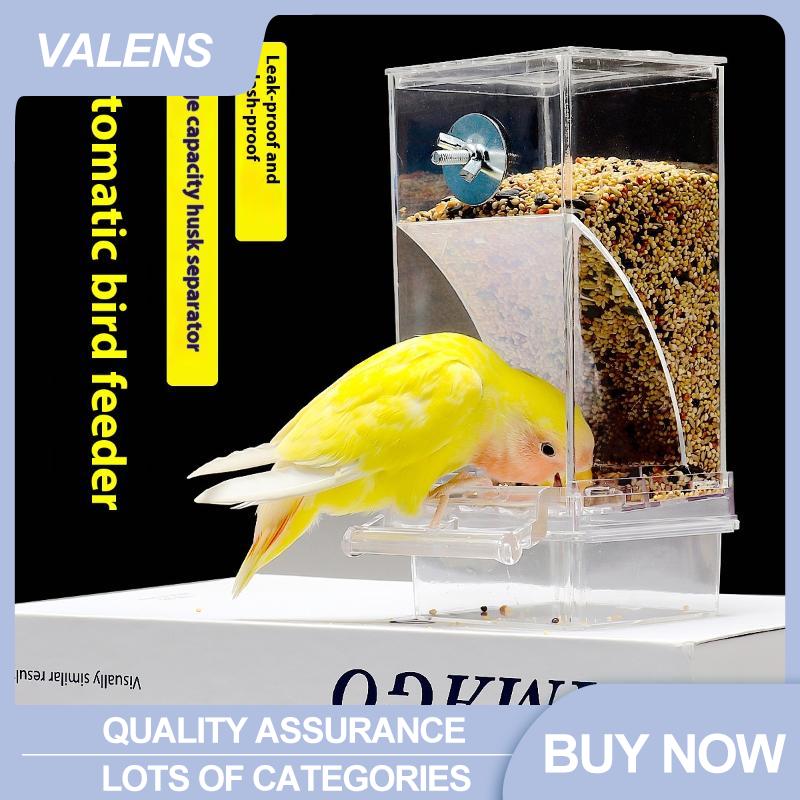 [Valen] Housewear & Furnishings Công suất lớn chim trung chuyển Hộp chống giật gân chim thực phẩm quả bền Vẹt ăn hộp cho chim vừa nhỏ