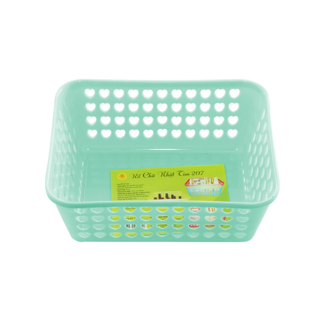 Rổ chữ nhật hình tim tự lập tl207 - 12cm -