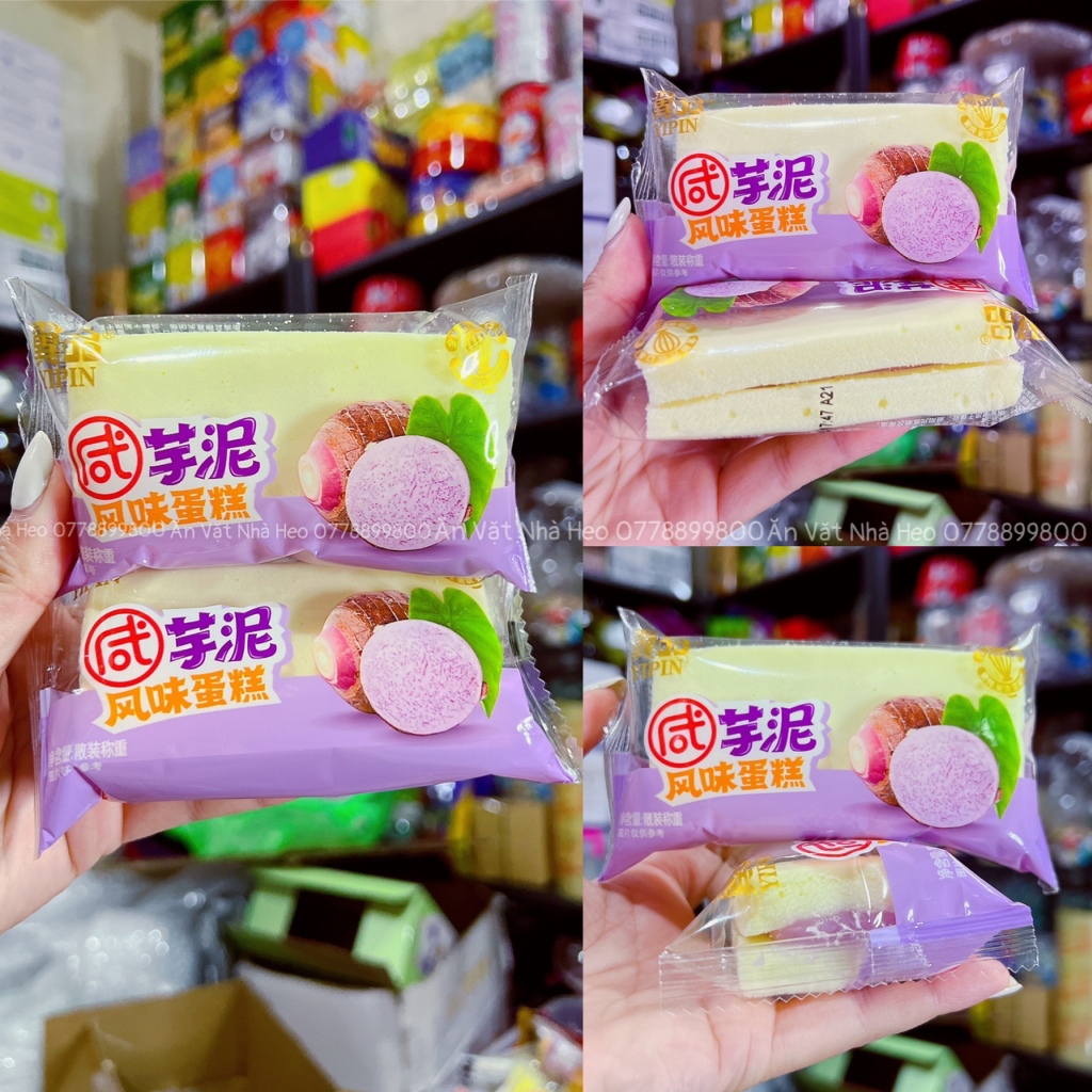 Bánh bông lan yipin vị khoai môn