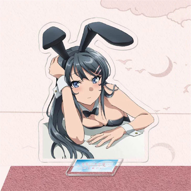 Sexy Anime Rascal Không Giấc Mơ bé gái thỏ Trang Trí Acrylic Con Số Đứng Mô Hình sakurajima Mai đồ chơi Kawaii Bộ Sưu Tập 15Cm