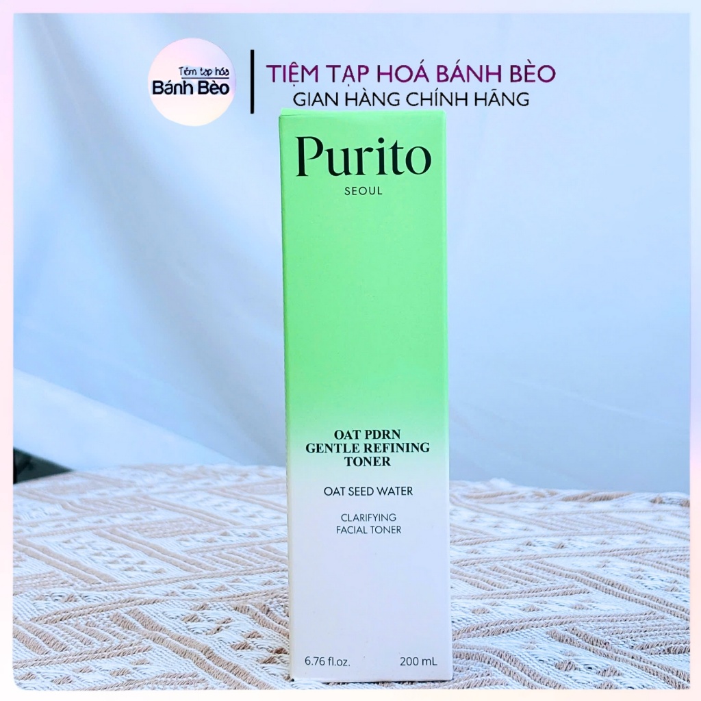 Toner phục hồi da Purito Oat PDRN Gentle Refining Toner 200ml Làm Dịu Cấp Ẩm Mịn Da Nhạy Cảm